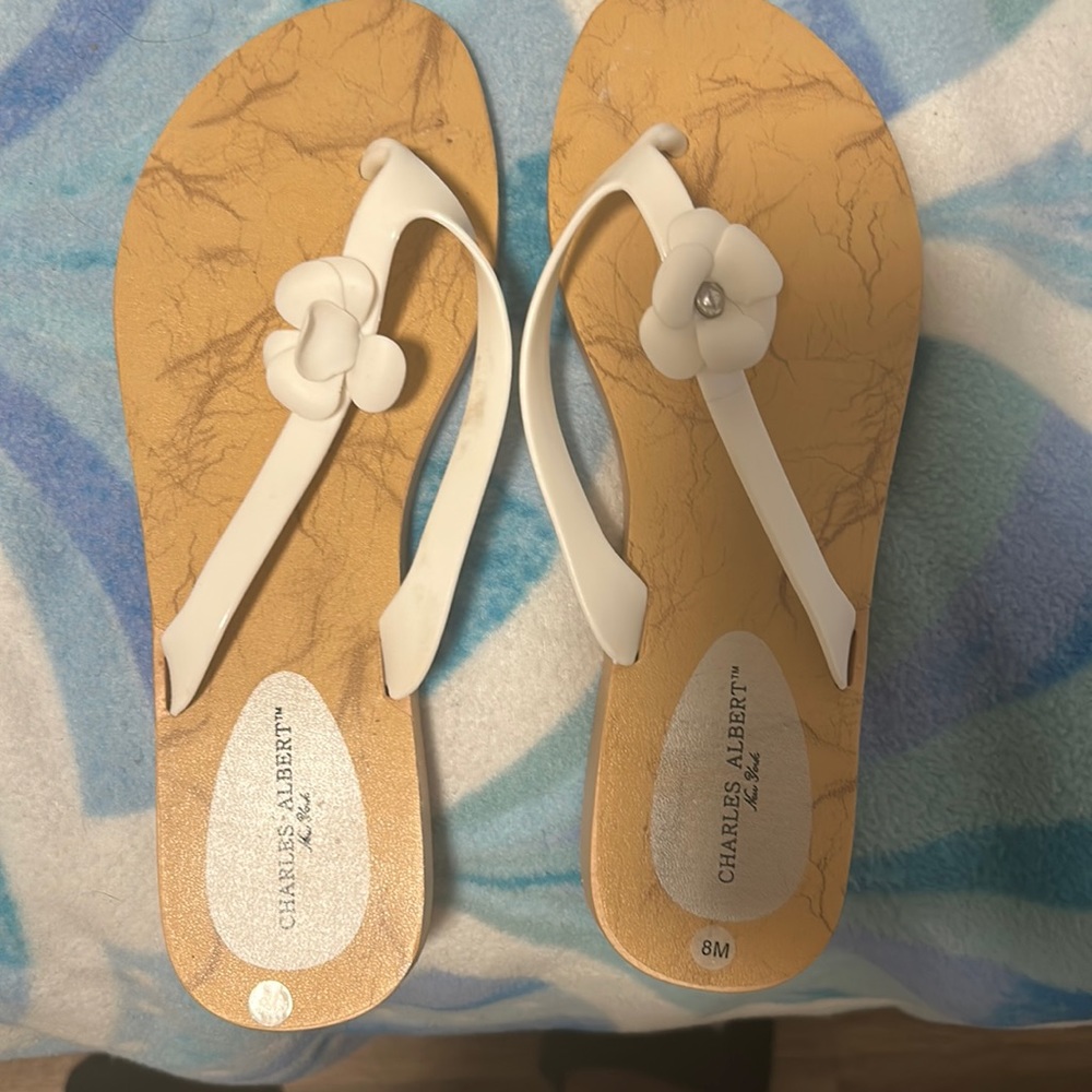 White sandals